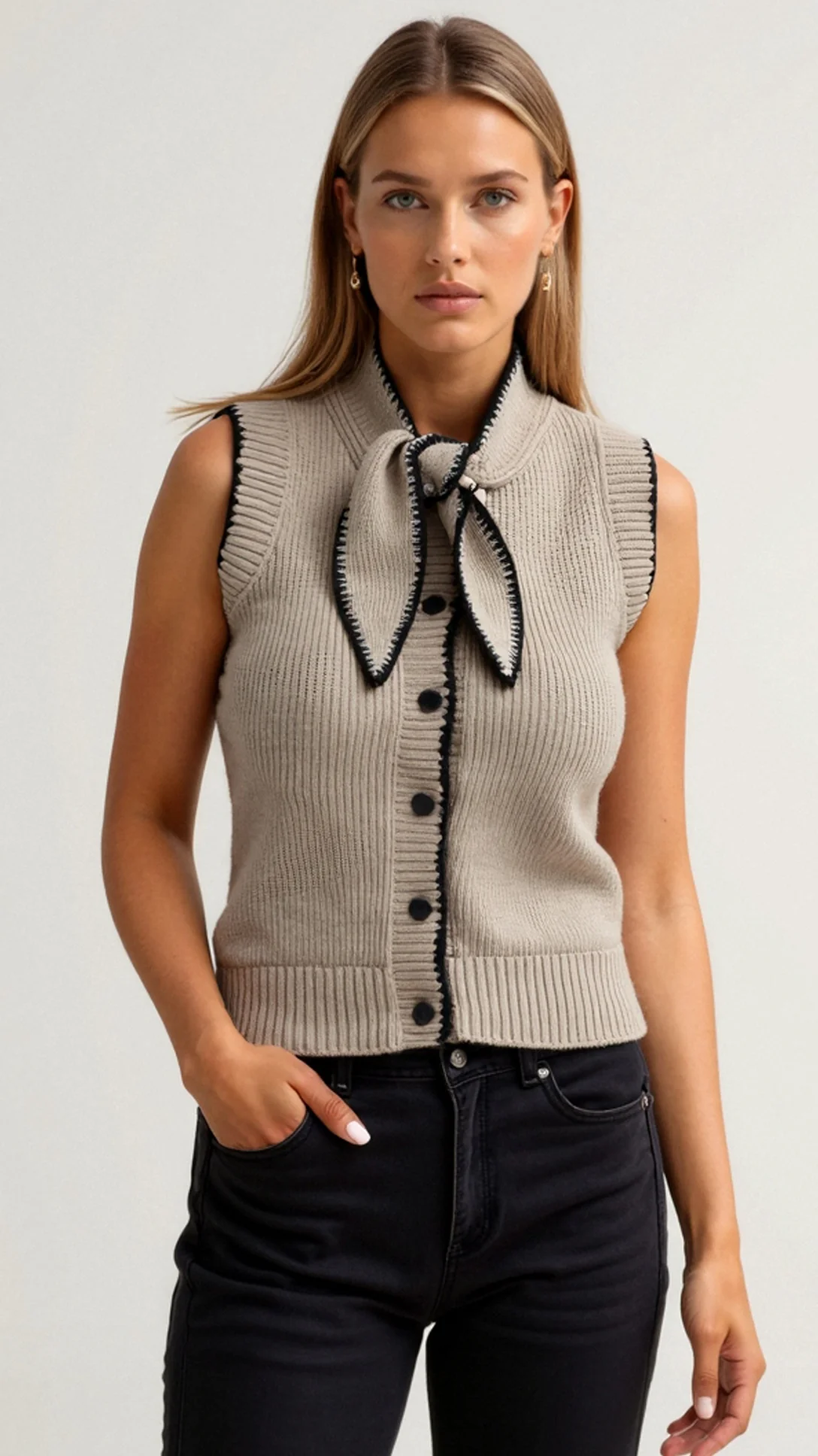 Blair Knitted Sweater Vest - Nextleian