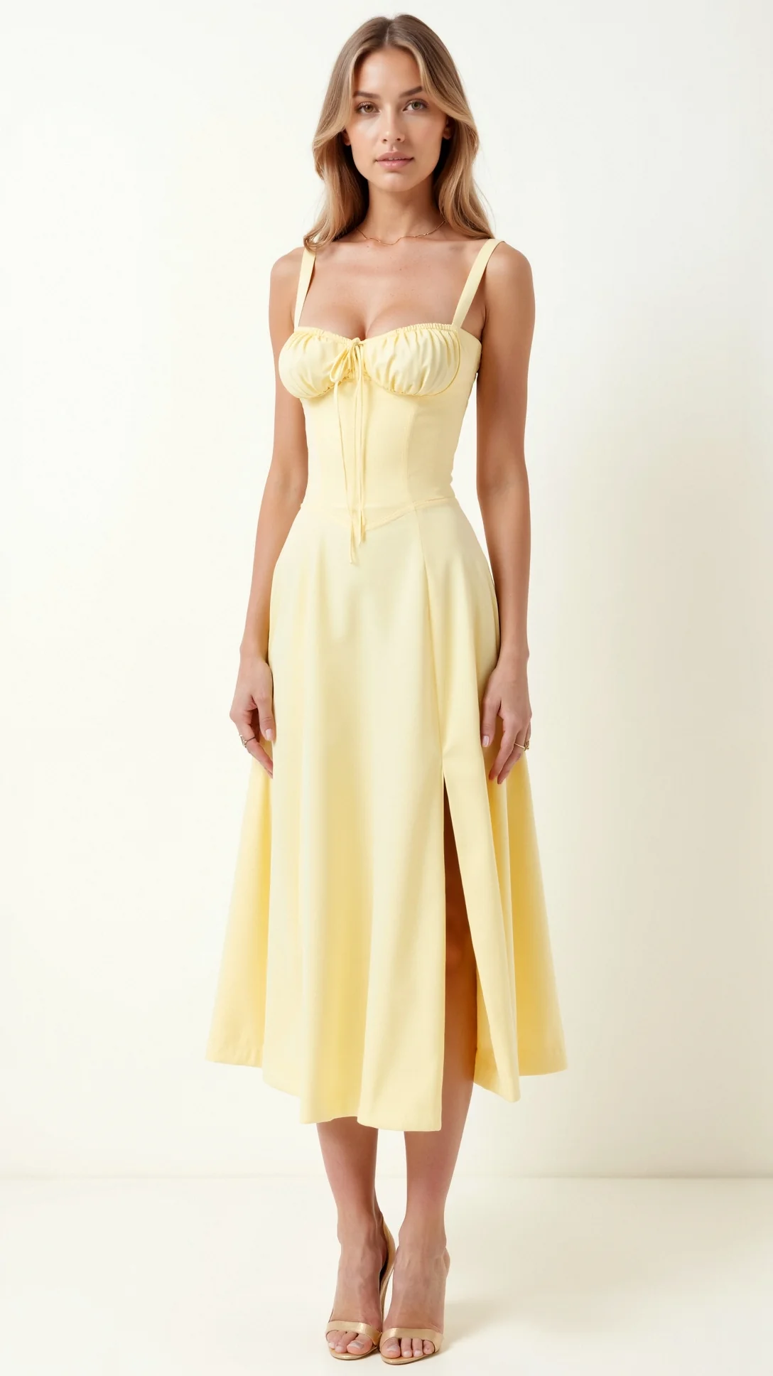 Jade Lace Up Midi Dress - Nextleian