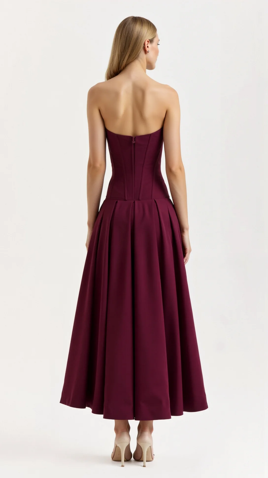 Celestia Strapless Midi Dress - Nextleian