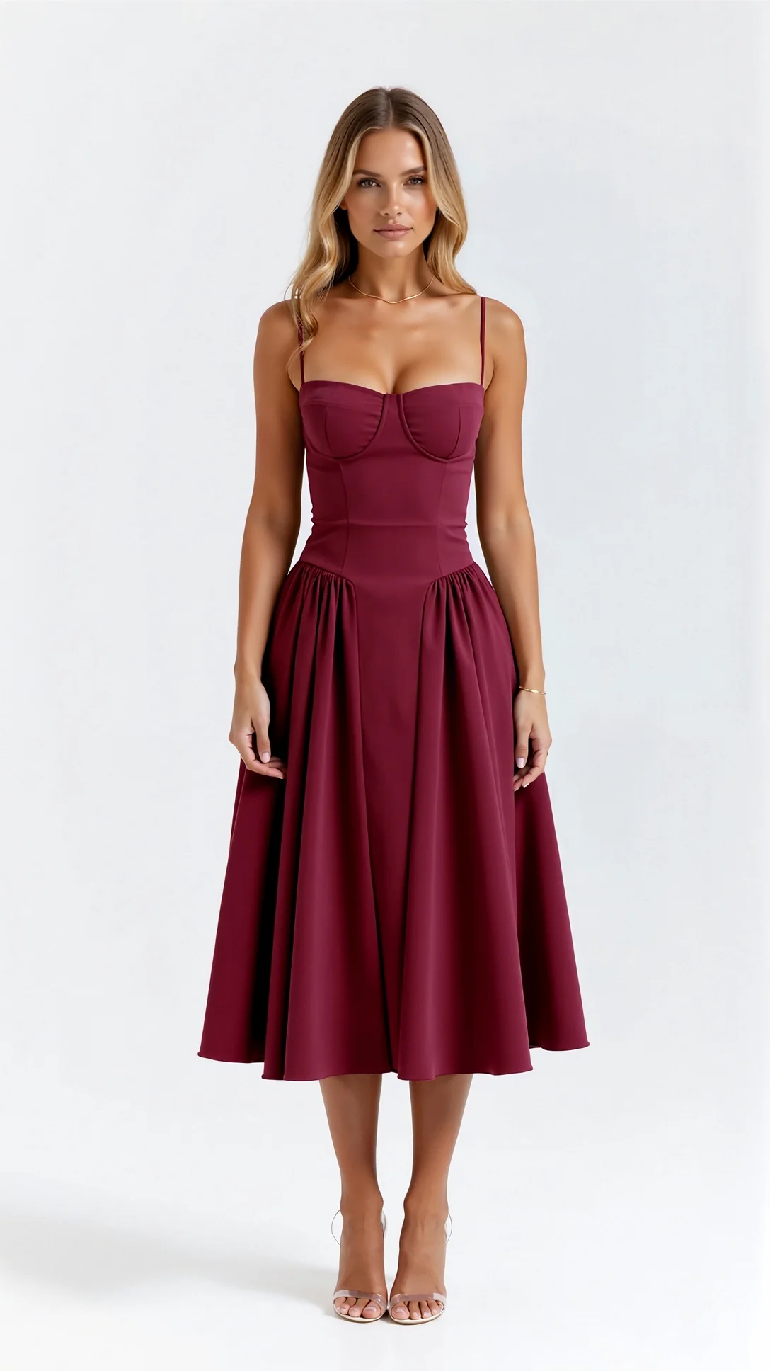 Odette Corset Midi Dress - Nextleian