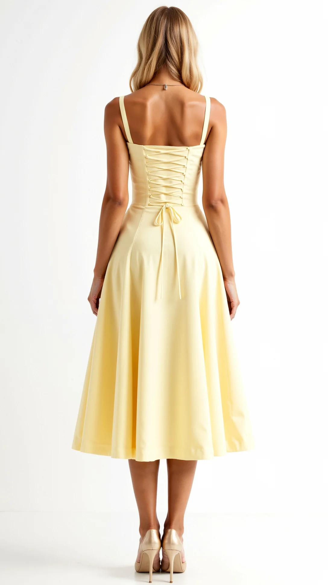 Jade Lace Up Midi Dress - Nextleian