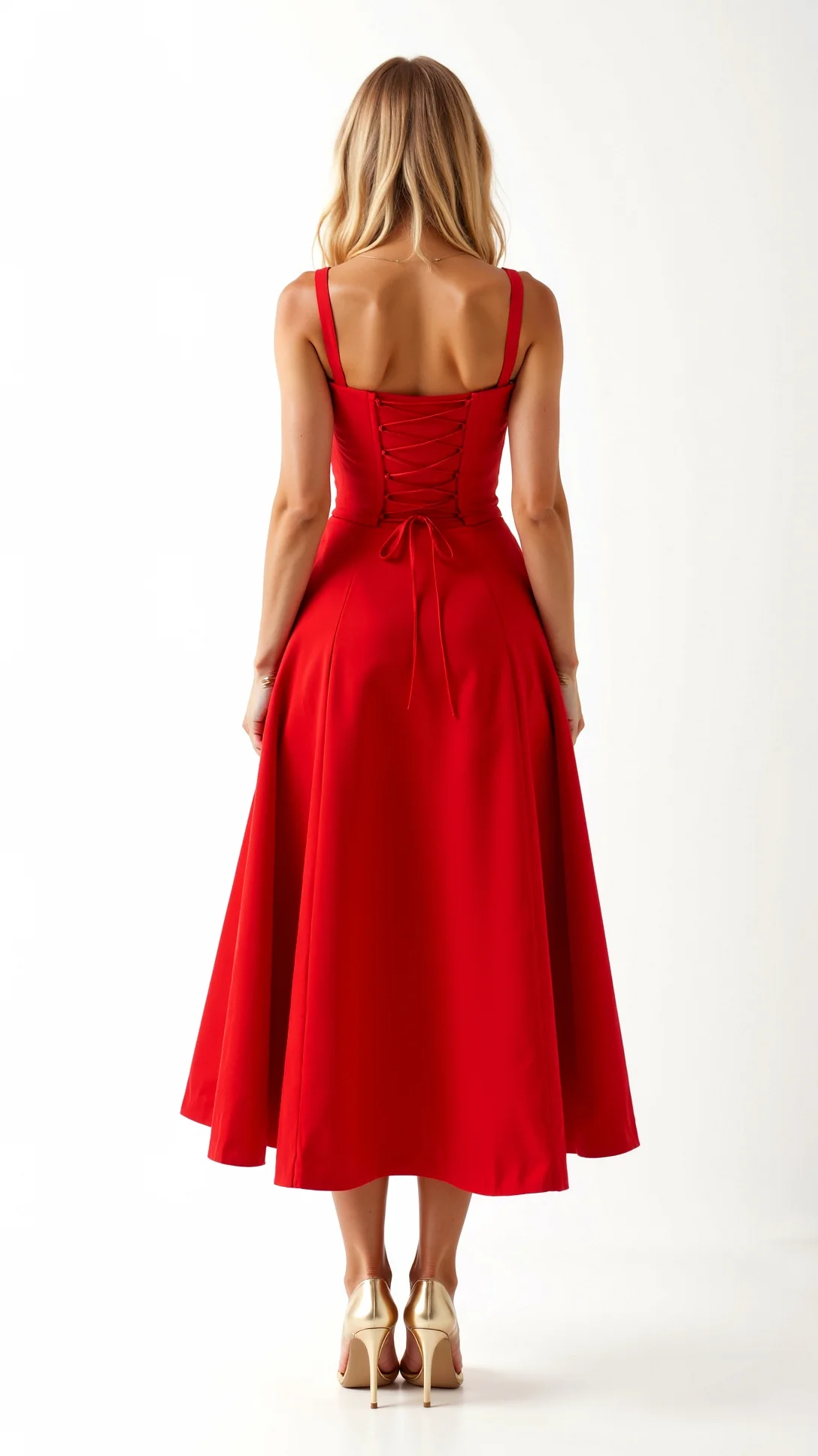 Jade Lace Up Midi Dress - Nextleian