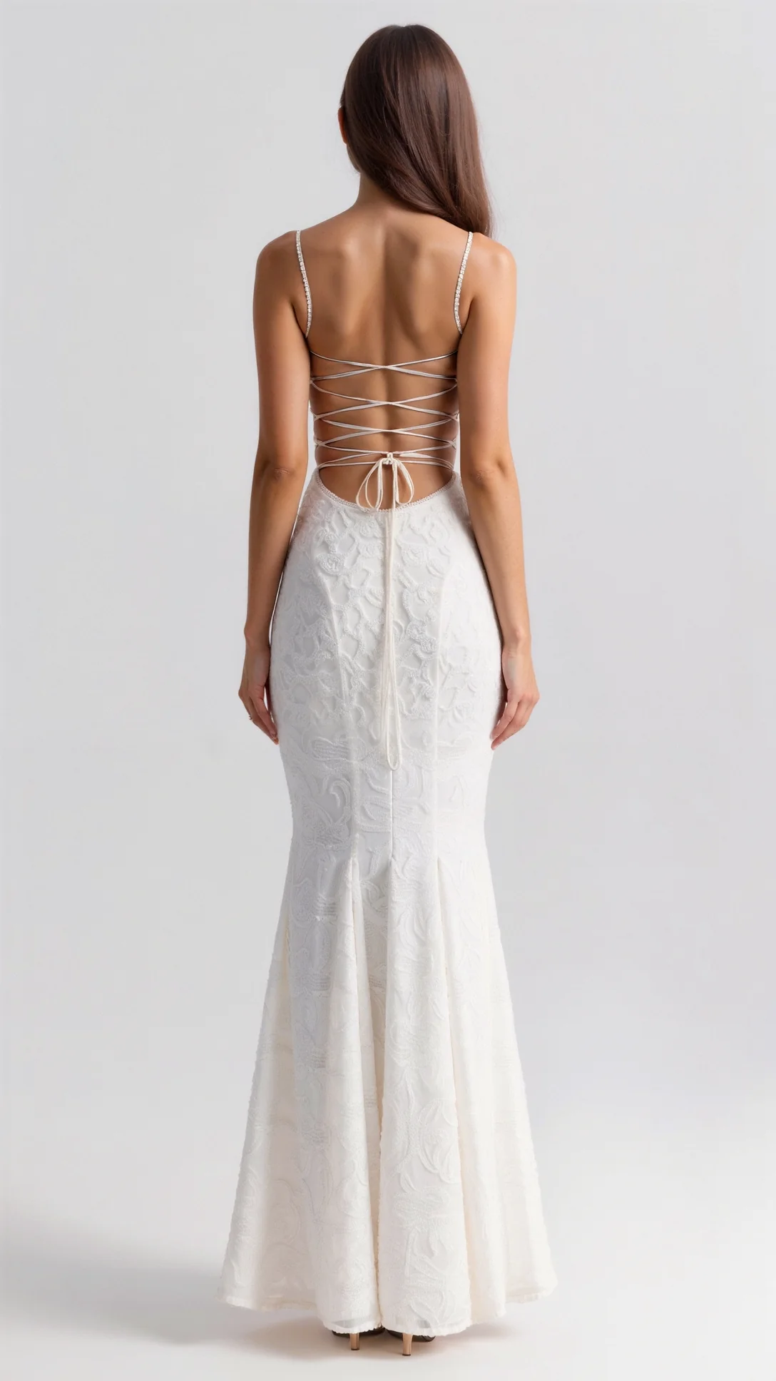 Ysolde Lace Up Maxi Dress - Nextleian